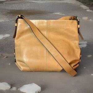 Vintage Coach Legacy Hobo Duffle Convertible Camel Tan Leather Shoulder Bag